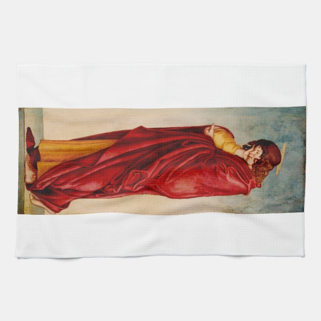 The Mourning Saint John by Andrea da Murano  Kitchen Towel (Horizontal)