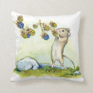 The Mouse by the Brambles art by Alissa Hansen Throw Pillow