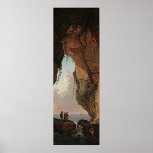 The Mouth of a Cave (1784) Hubert Robert  Poster (Front)