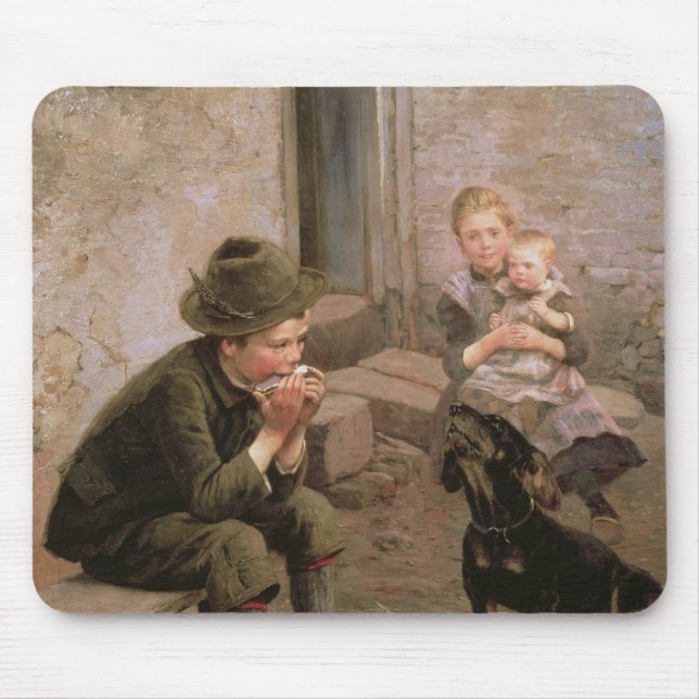 The Mouth Organ Player Mouse Pad (Front)