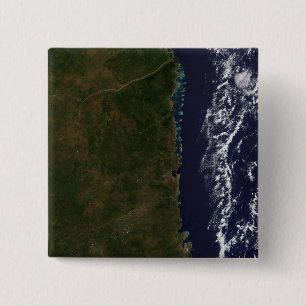 The Mozambique coast 2 Inch Square Button