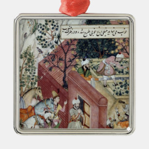 The Mughal Emperor Babur Metal Ornament