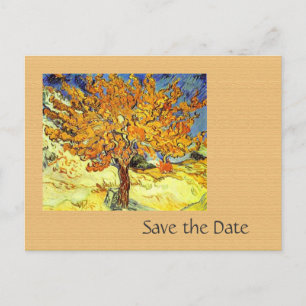 The Mulberry Tree save the date postcards. Vintage Announcement Postcard