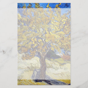 The Mulberry Tree. Vincent Van Gogh. Fmous art. Stationery