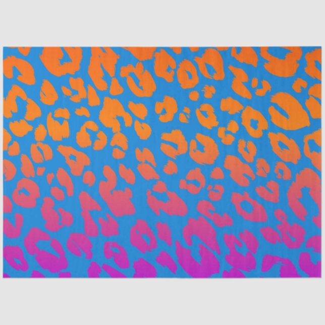 The Multi-Coloured Leopard Series Design 15 Tissue Paper (Front)