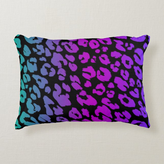 The Multi-Coloured Leopard Series Design 1 Accent Pillow (Front)