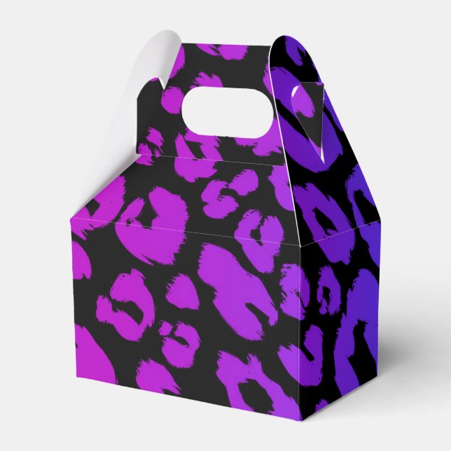 The Multi-Coloured Leopard Series Design 1 Favor Box (Front Side)