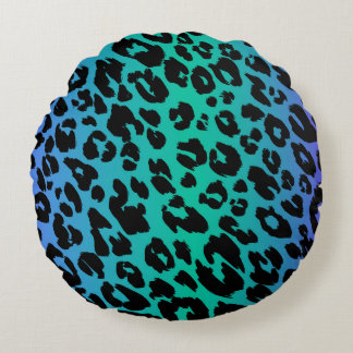 The Multi-Coloured Leopard Series Design 6 Round Pillow