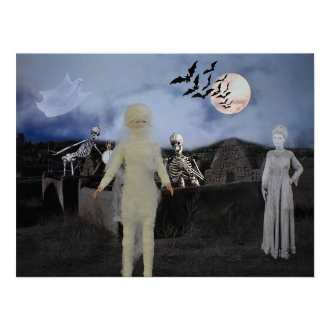 The Mummy and friends. Halloween Poster (Front)