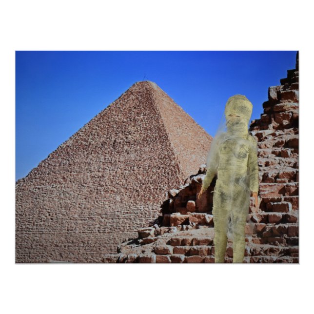 The Mummy escape from Egypt. Halloween Poster (Front)