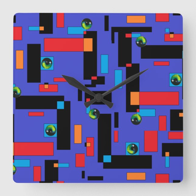 The Mummy I - Ken Gauge Abstract Art Square Wall Clock (Front)