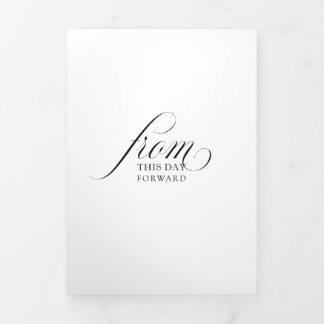 The Muna | Black & White Trifold Wedding Invite