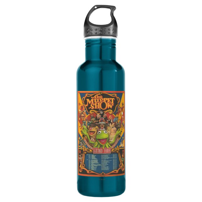 The Muppet Show - Grand Tour Poster 710 Ml Water Bottle (Front)