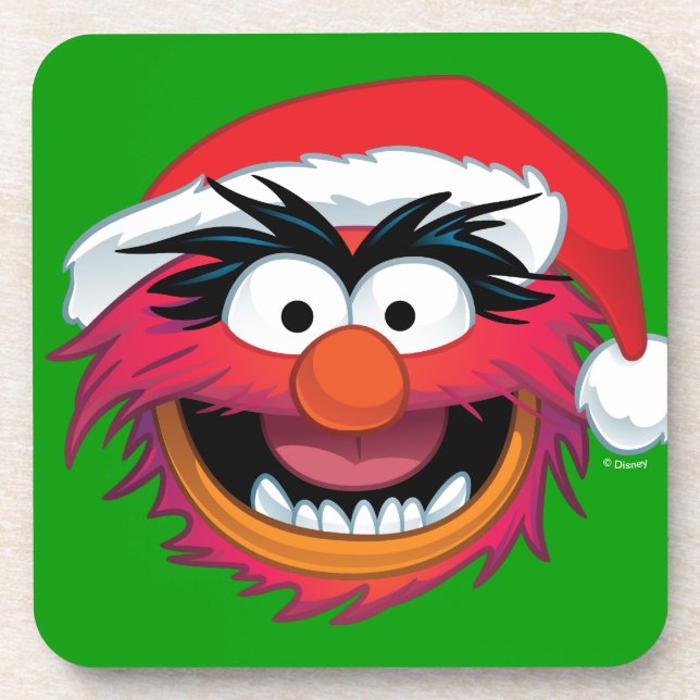 The Muppets | Christmas Animal Face Coaster (Front)