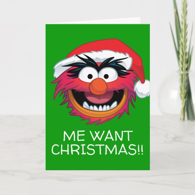 The Muppets | Christmas Animal Face Holiday Card (Front)