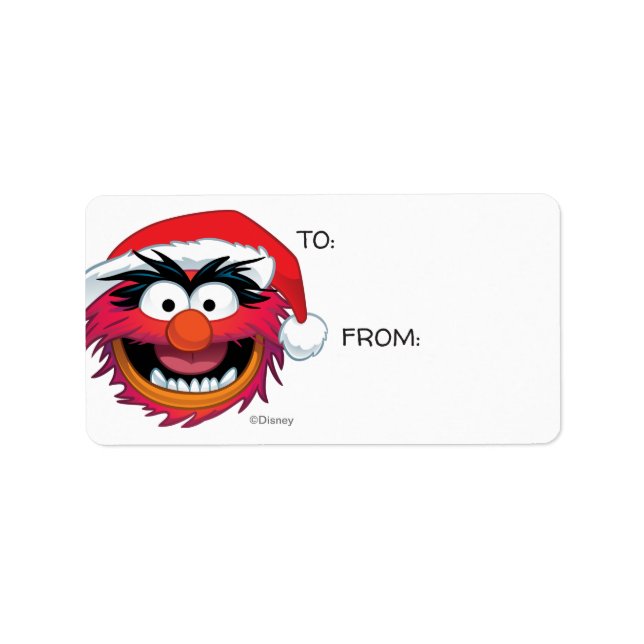 The Muppets | Christmas Animal Face Label (Front)