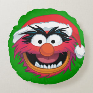 The Muppets   Christmas Animal Face Round Pillow