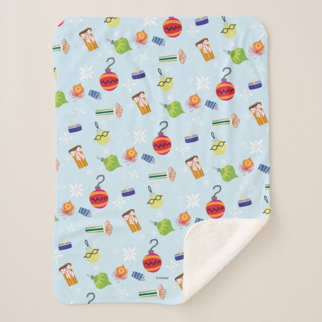 The Muppets | Christmas Holiday Pattern Sherpa Blanket (Front)