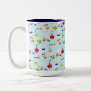 The Muppets   Christmas Holiday Pattern Two-Tone Coffee Mug