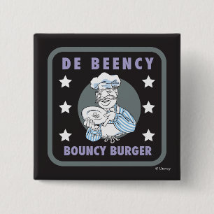 The Muppets   De Beency Bouncy Burger Logo 2 Inch Square Button