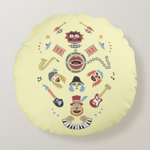 The Muppets Electric Mayhem Iconic Shape Graphic Round Pillow
