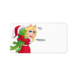 The Muppets | Kermit & Miss Piggy Christmas Label<br><div class="desc">Celebrate the holidays and your love of The Muppets with this cute Christmas design featuring Kermit and Miss Piggy.</div>