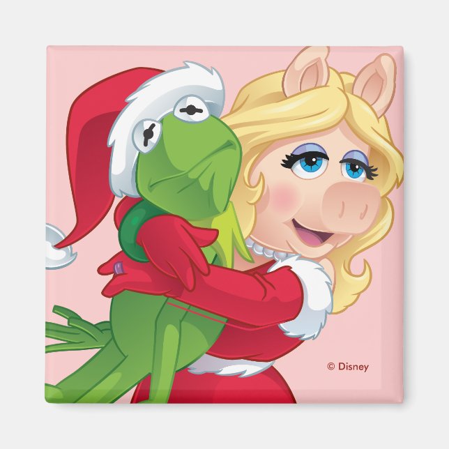 The Muppets | Kermit & Miss Piggy Christmas Magnet (Front)