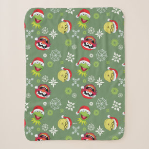 The Muppets Merry Christmas Pattern Sherpa Blanket
