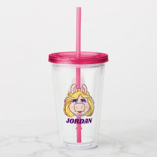The Muppets Miss Piggy Face   Add Your Name Acrylic Tumbler