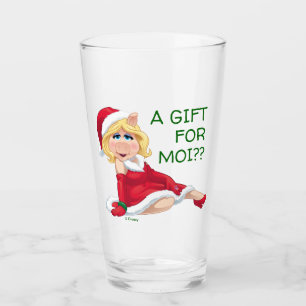 The Muppets   Miss Piggy Santa Claus Glass