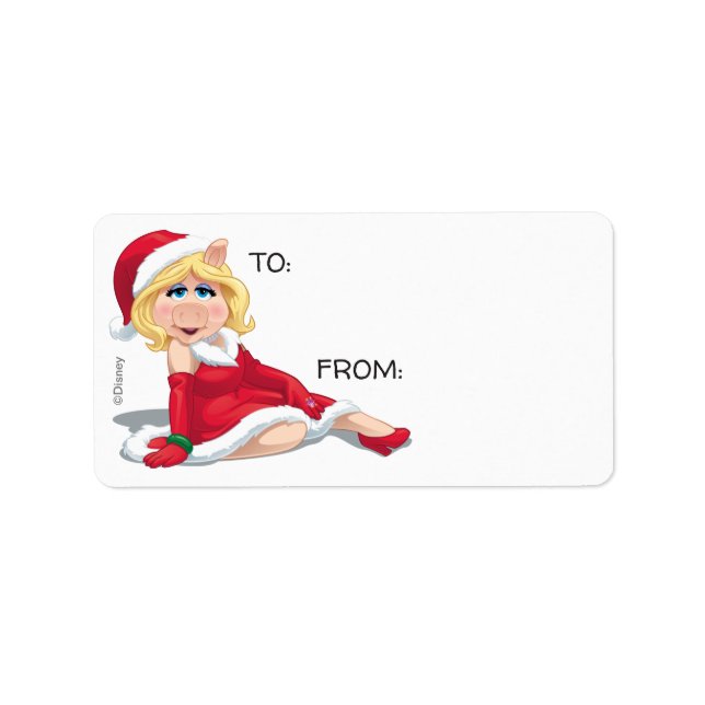 The Muppets | Miss Piggy Santa Claus Label (Front)