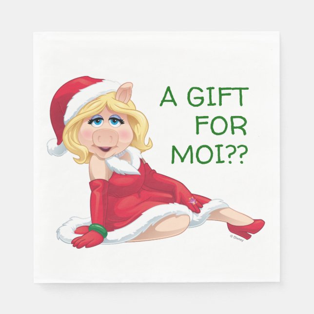 The Muppets | Miss Piggy Santa Claus Napkin (Front)