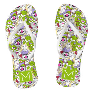 The Muppets   Monogram Oversized Pattern Flip Flops