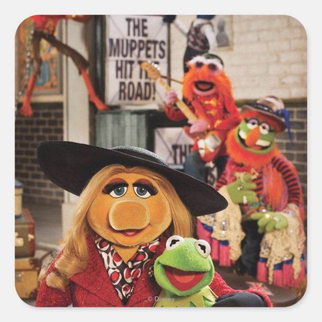 The Muppets Most Wanted Hits the Road! Square Sticker (Front)