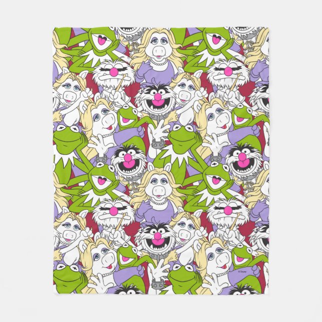The Muppets | Oversized Pattern Fleece Blanket (Front)
