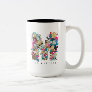 The Muppets   The Muppets Monogram 2 Two-Tone Coffee Mug