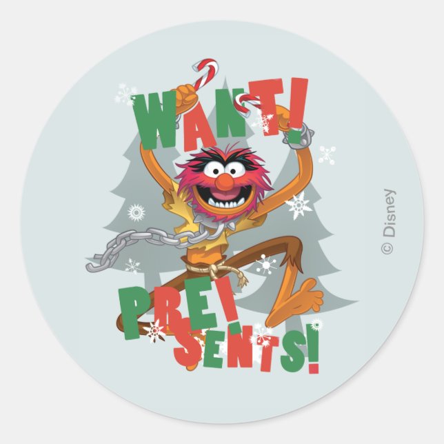The Muppets | Want Presents Classic Round Sticker (Front)