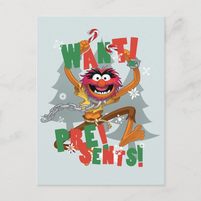 The Muppets | Want Presents Holiday Postcard (Front)