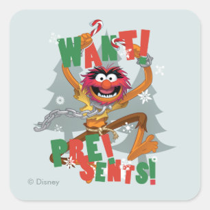 The Muppets   Want Presents Square Sticker