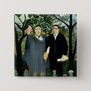 The Muse Inspiring the Poet, 1908-09 2 Inch Square Button