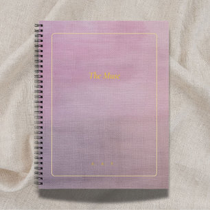 The Muse   Mauve Linen Personalized Poetry Journal