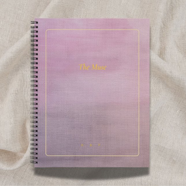 The Muse | Mauve Linen Personalized Poetry Journal (Créateur téléchargé)
