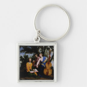 The Muses Melpomene, Erato and Polymnia, 1652-55 Keychain