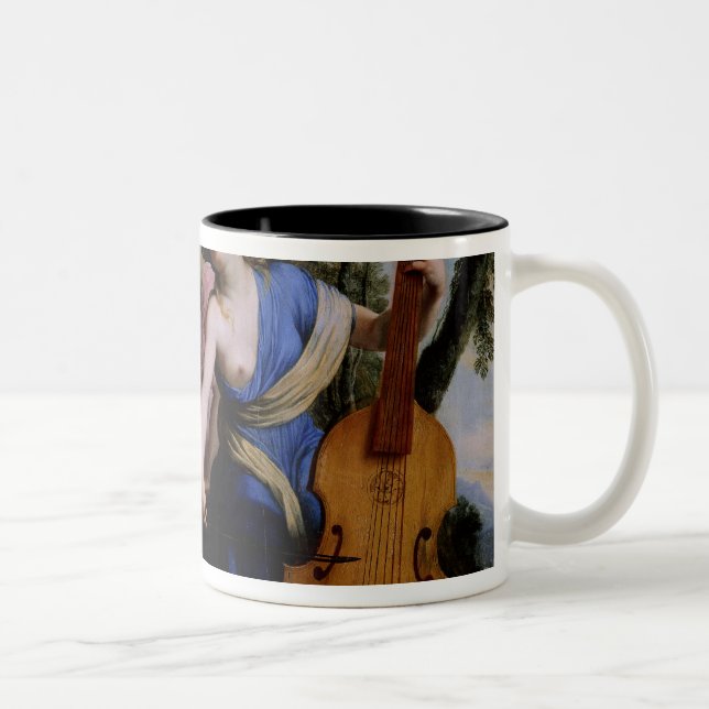 The Muses Melpomene, Erato and Polymnia, 1652-55 Two-Tone Coffee Mug (Right)