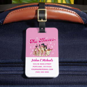 The Muses Square Sticker Luggage Tag