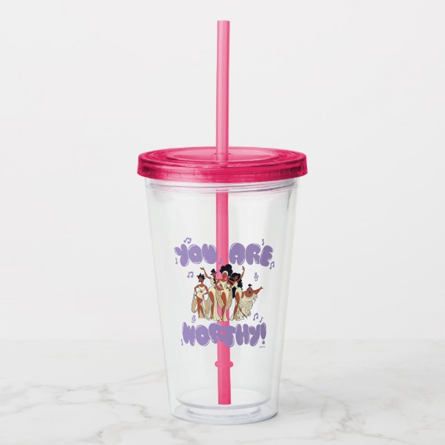 The Muses - You Are Worthy Acrylic Tumbler (Front)