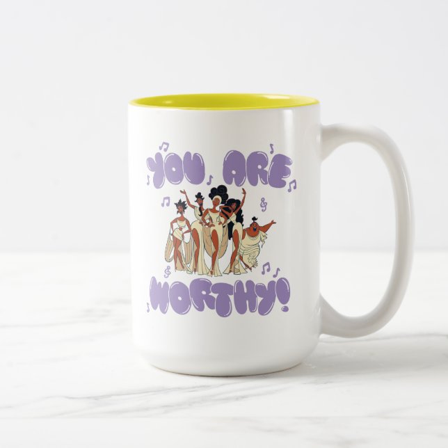 The Muses - You Are Worthy Two-Tone Coffee Mug (Droit)