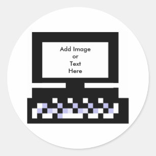 The MUSEUM Artist Series Images Computer Bk Classic Round Sticker
