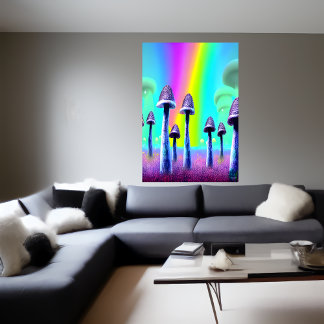 The mushroom forest | AI Art Poster