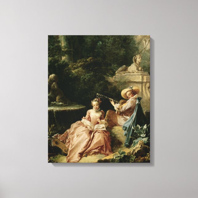 The Music Lesson, 1749 Canvas Print (Front)